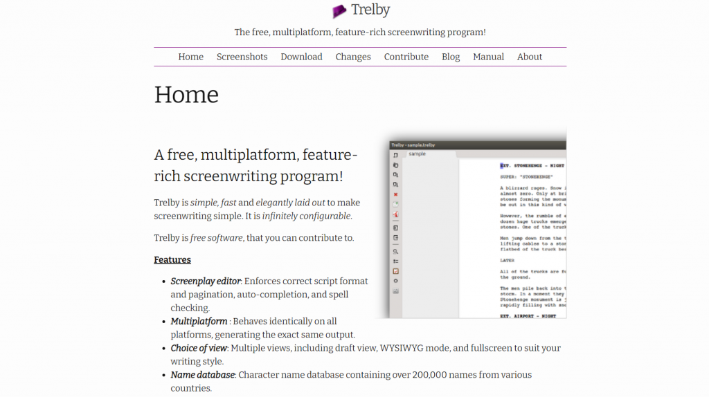screenwriting software for mac free